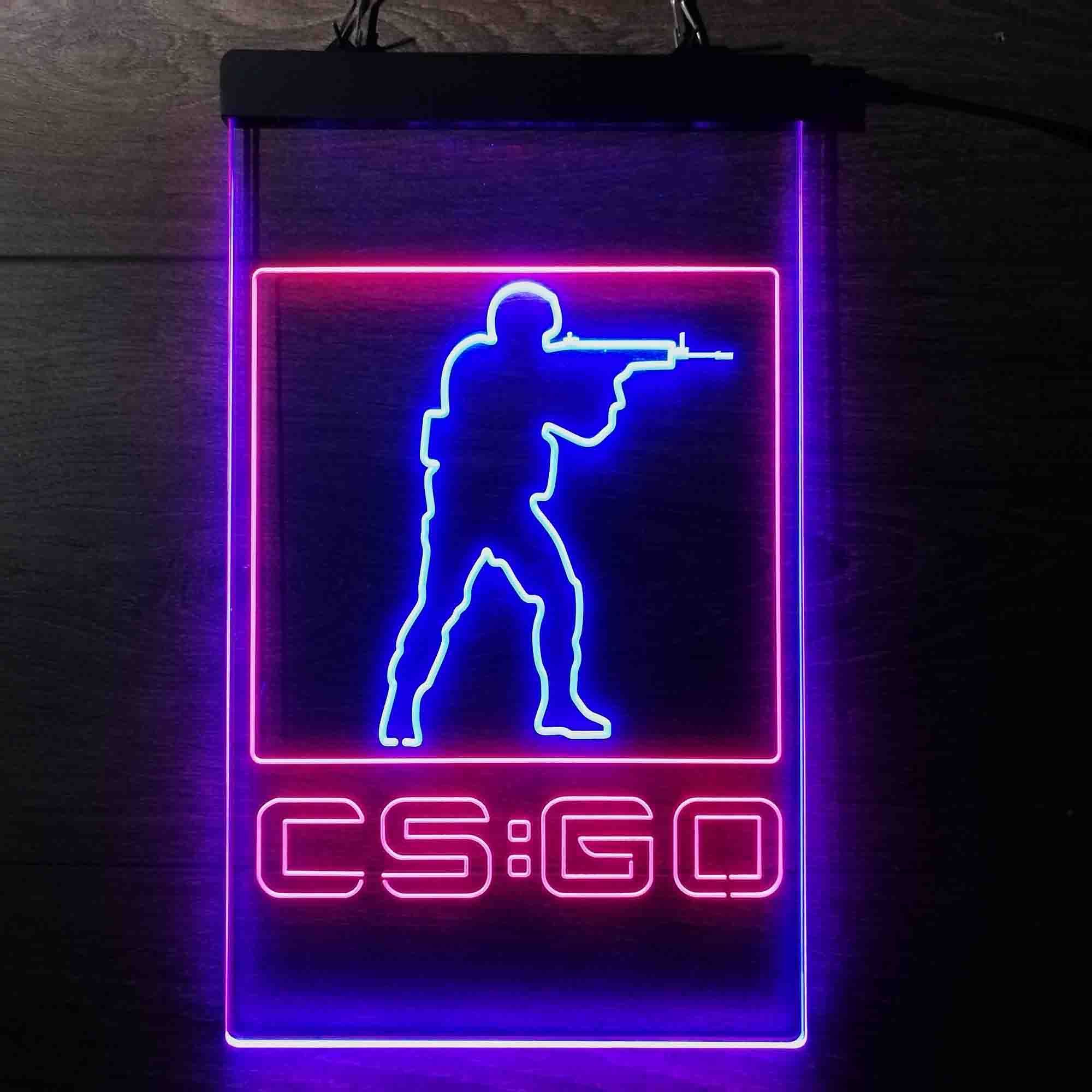 CS GO Shooter Dual LED Neon Light Sign